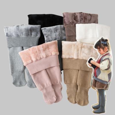 Winter Infant Baby Girls Plus Velvet Leggings Plus Thick Warmth Cotton Tights Toddler Kids Keep Warm Pantyhose