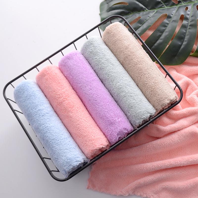 Lace-Trimmed Coral Fleece Square Towel - Absorbent & Soft Cleaning Cloth, 30cm, Ideal for Kitchen, Dishwashing, and Children's Handkerchiefs.