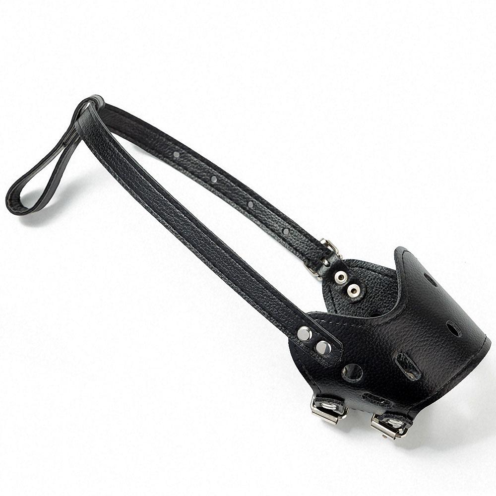 Adjustable Leather Dog Muzzle Anti Bark Bite Chew Dog Training Products for Small Medium Large Dogs Pet Accessories
