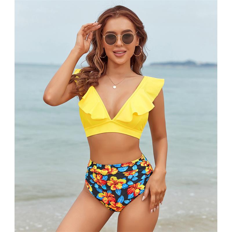 New High-waisted Bikini Sexy Flying Swimsuit