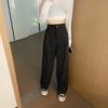 Plus Size Striped Suit Wide Leg Casual Pants Women's Spring and Summer High Waist Draped Loose Straight Pants