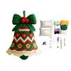 DIY Knitted Santa Claus Bell Ornament Handmade Christmas Tree Decoration Holiday Crochet Accessories for Craft Lovers