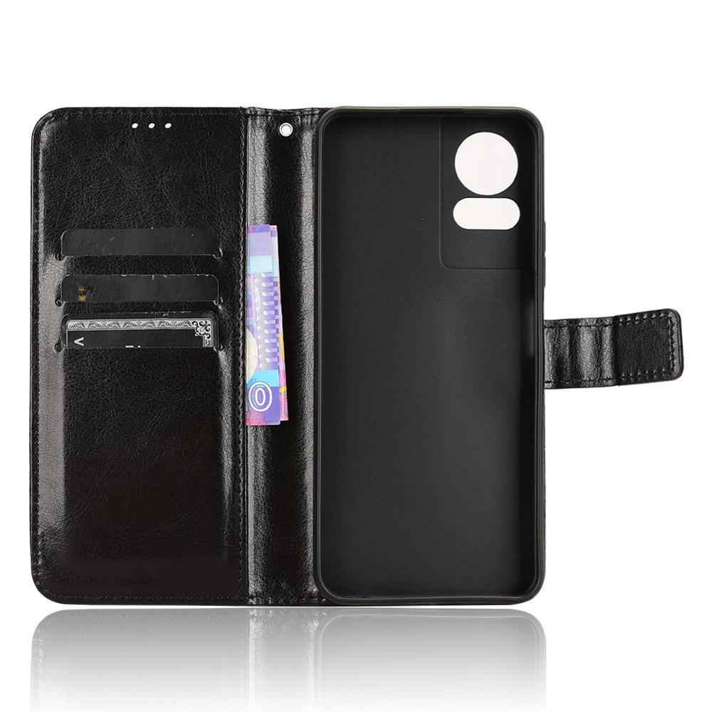 For TCL 50 LE Case Leather Wallet Phone Cover Crazy Horse Texture