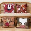 Cushion Cover Square Hollow Decorative Throw Silksong Pillow Case Knight Sofa Bed Car Living Room Birthday Anniversary Gifts