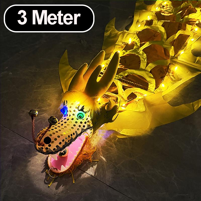 LED Light Dragon Dan Set Luminous Dragon Dan for Lunar Year Chinese Spring Festival Parent-child Fun Fitness Decor Props