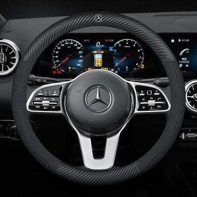 Car Steering Wheel Cover For Mercedes Benz A B C E S Class AMG GLA GLB GLC GLE CLA CLS SLC GLS GLK SLK Vito ML Pilot A45 C43 C63