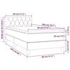 VidaXL Lit à sommier tapissier avec matelas Taupe 80x200 cm Tissu 3140813