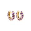 Vintage Multicolor Enamel Flower Round Hoop Earrings Boho Gold Color Circle Round Earrings Statement Jewelry Gifts for Women