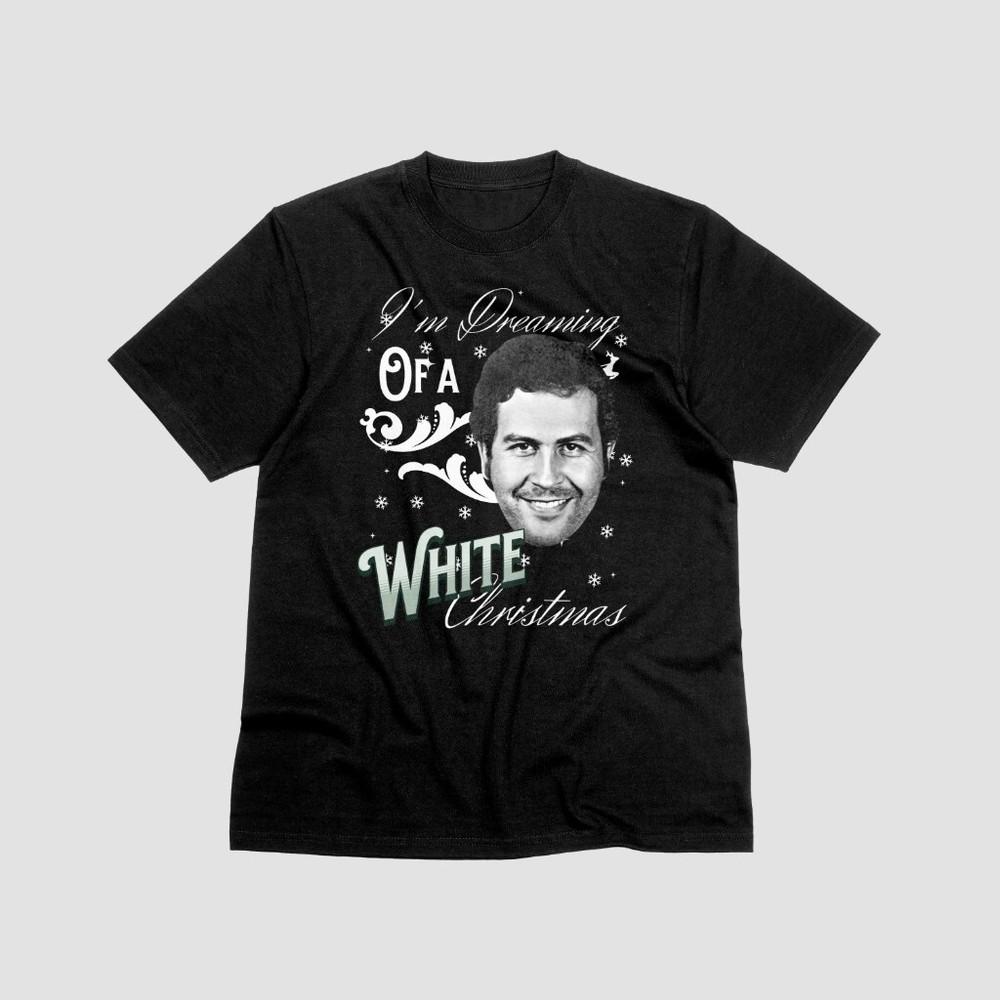 

I m Dreaming Of A White Christmas Pablo Escobar Funny Tshirt Cocaine Joke Top L