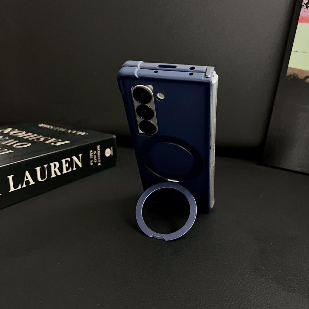 For Samsung Galaxy Z Fold6 5G Magnetic Case Kickstand Shockproof Matte PC+TPU Phone Cover