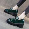Spring and Autumn New Fashion and Sexy Women's Metal Decorated Thick-soled High Heels Wear-Resistant Elegant Shoes