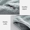 Women Winter Waistcoat High Collar Neck Protection Soft Plush Zipper Closure Solid Color
