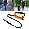 Hands   Dog Leash Shock Absorption Reflective Dog Running Leash with Zippered Bag for Walking Jogging Running