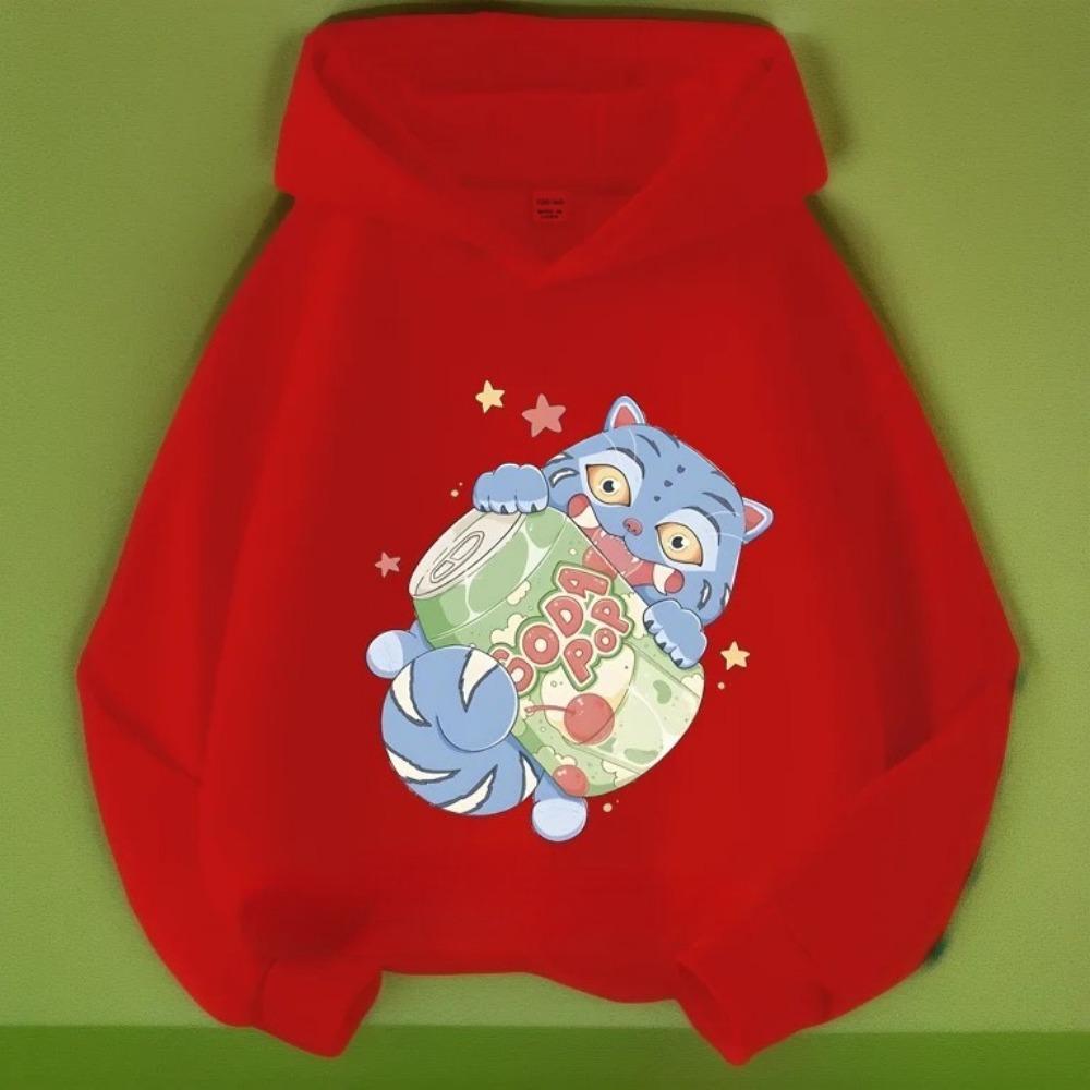 Детская толстовка Корейская волна Принт Охотник на демонов Модная Повседневная Кино Круглый вырез Девочка Повседневная одежда 100