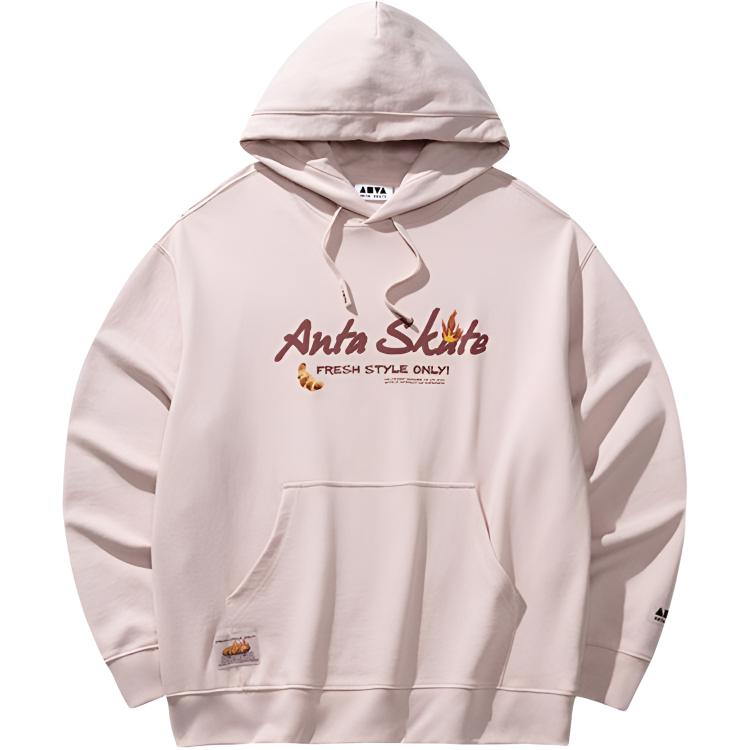 Anta Lifestyle Series Hooded Pullover Printed Sweatshirt Unisex sweatshirts 172448703S-5 S
