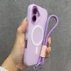 Luxury 3 IN 1 For Magsafe Lanyard Case for iPhone 16 15 14 Plus 13 12 Pro Max Wireless Charge Magnetic Clear Matte Soft Cover