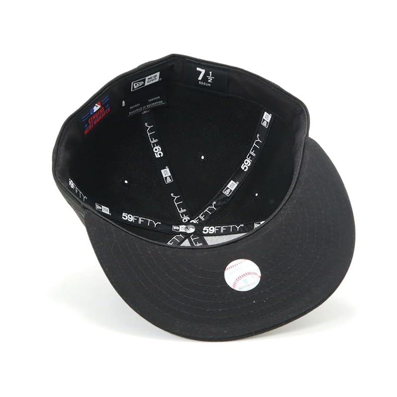 [New Era] Flat Visor Cap MLB Dodgers LA Black/black 7 3/8 5950 LOSDOD BLK 25J