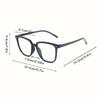 4pcs Anti Blue Light Glasses Men Women Large Square Frame Computer Gaming Eye Protection Classic Plain Glass Spectacles