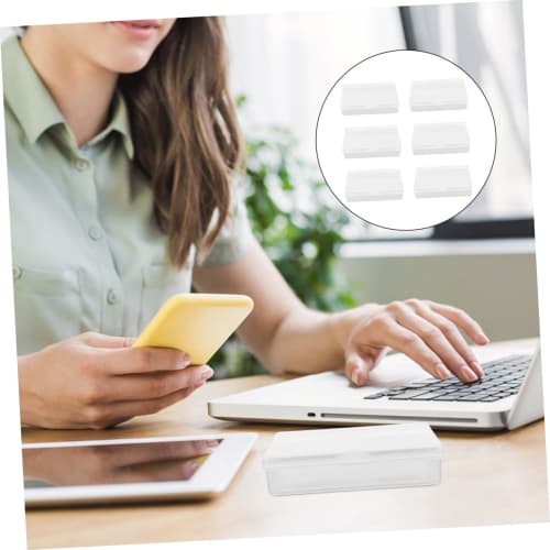 Toyvian 6-Piece Card Storage Box, Game Card Box, Game Card Case, Playing Card Container, Cardboard Storage Cube, Storage Container, Card Holder, PP Tr