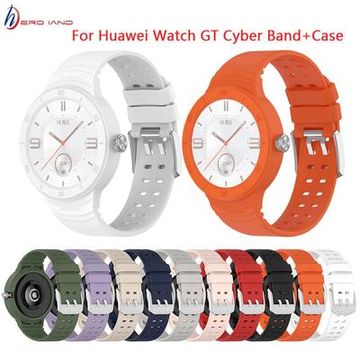 Cinturino in Silicone Heroland per Huawei Watch GT Cyber Smart Watch Cinturino+Guscio Protettivo Braccialetto di Ricambio Copertura Accessori