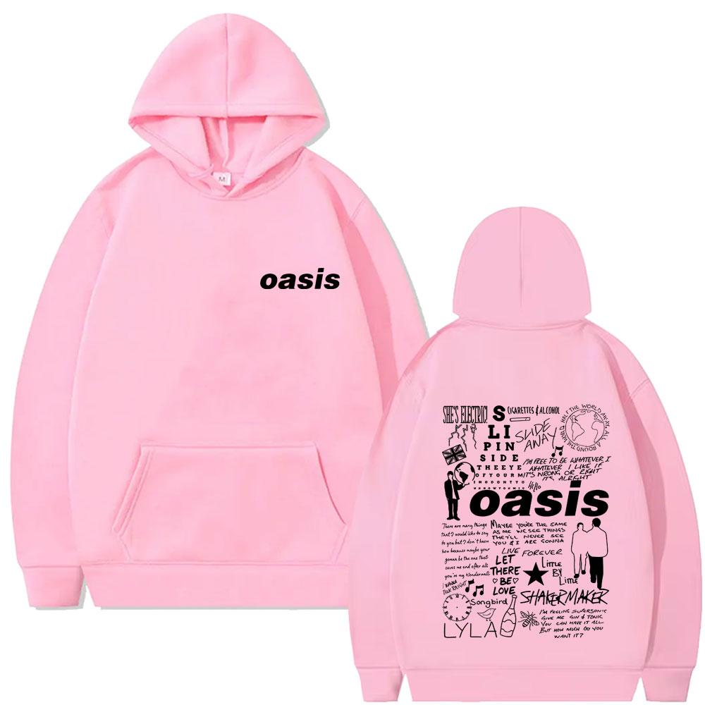 

Худи с графическим принтом Rock Band O-Oasis для мужчин и женщин, готика, оверсайз, уличная одежда, мужские повседневные хлопковые винтажные худи M