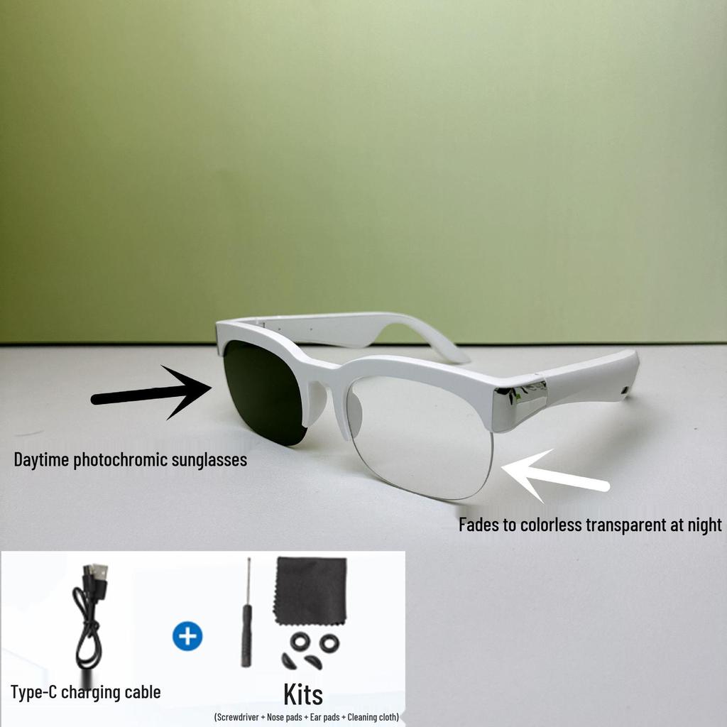 Bluetooth Smartbrille: Kabelloser Audio für Sport, Outdoor-Radfahren, Autofahren, Blaulichtfilter