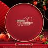 Red Festive Wedding Serving Tray for Fruit and Candy