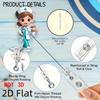 2D 1pc 2D Flat Cute Nurse Coffee Theme Expansion - Badge Scroll Holder, Suitable for Cute Medical ID Badges for Nurses, Doctors