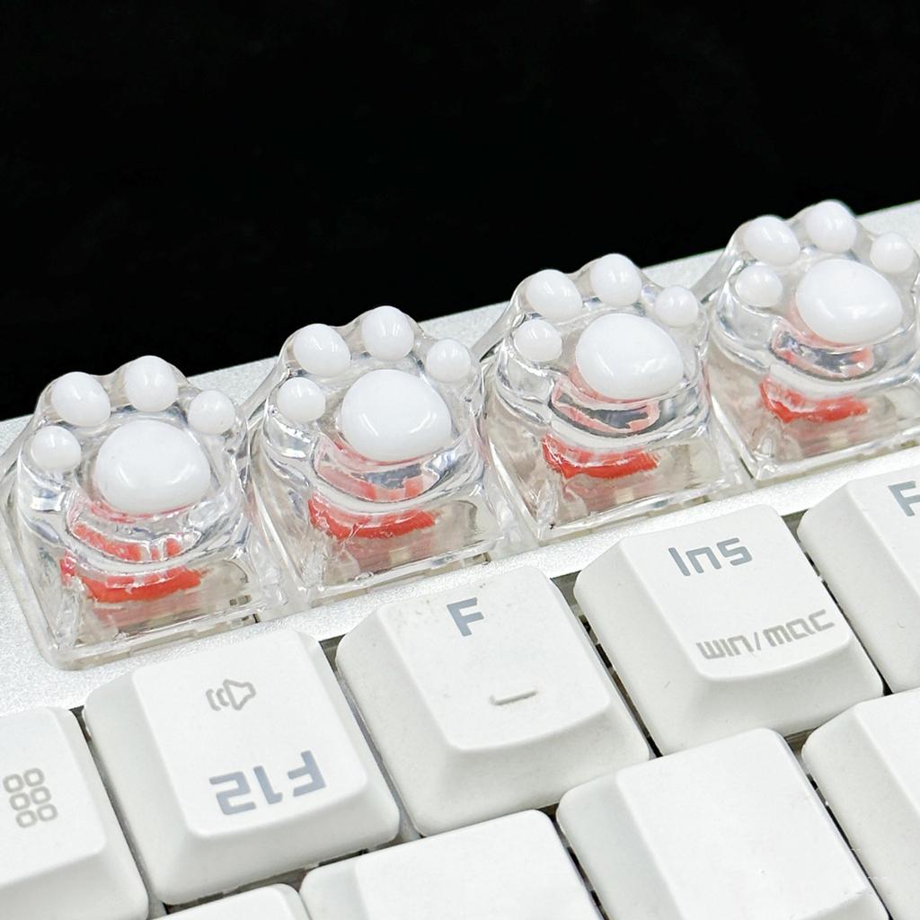 Lovely Cat Claw Resin Keycap for Mechanical Keyboard with Backlights Computer Keyboard Keycaps Replaces