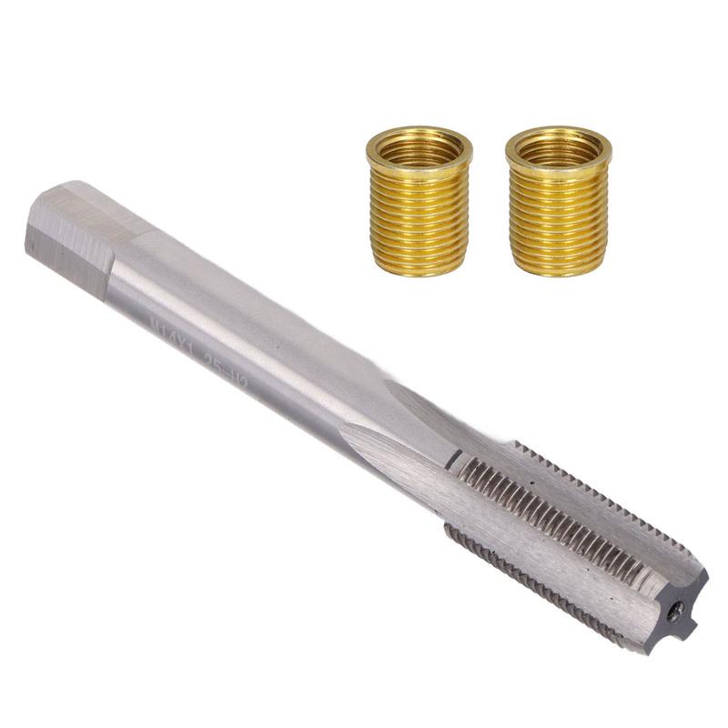 Narzędzia do naprawy gwintu otworu świecy zapłonowej Metalowe wkładki M12x1.25 Gwintownik M14x1.25 Zestaw do gwintowania 14mm Gwintownik Gwintownik do świec zapłonowych Wkładki gwintowane