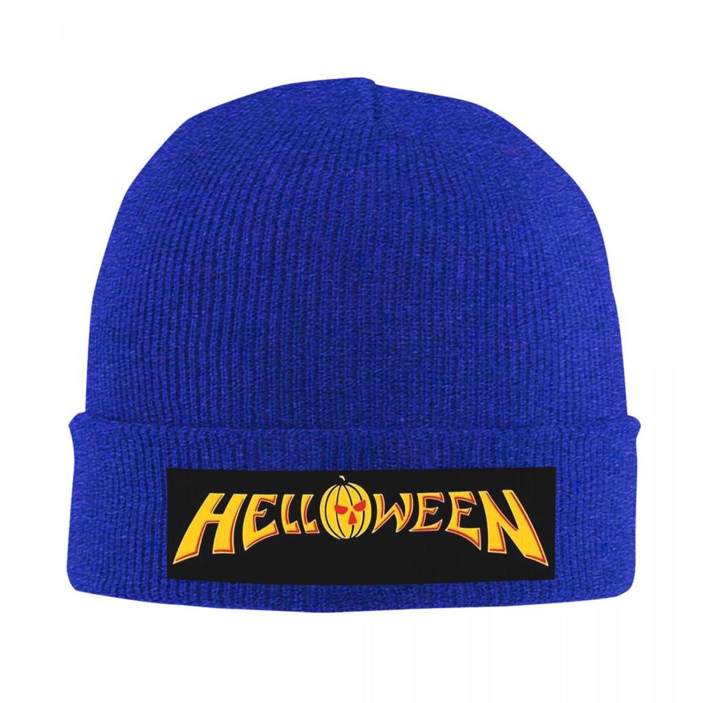 Helloween Rock Band Warm Knitted Cap Fashion Bonnet Hat Autumn Winter Outdoor Beanies Hats for Unisex Adult