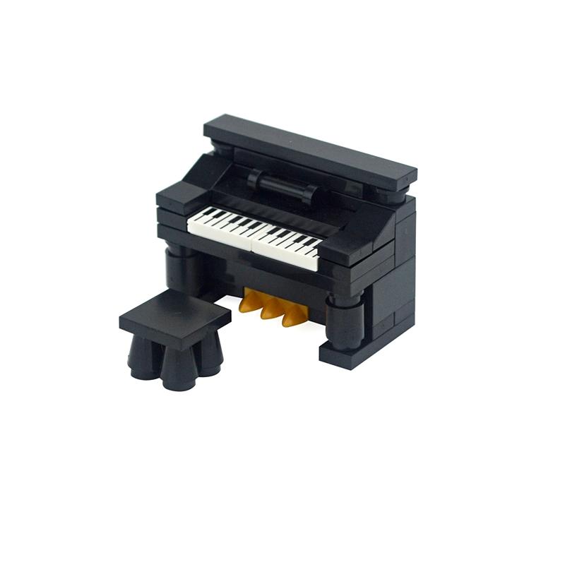 MOC Creative Furniture TV Sofa Brick City Accessories Xmas Tree Book Desk Dining Table Bathroom Door Building Block House Scene