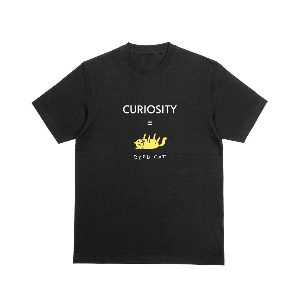 

CURIOSITY KILLED THE CAT Tshirt Funny Novelty Cartoon Proverb Joke Tee M