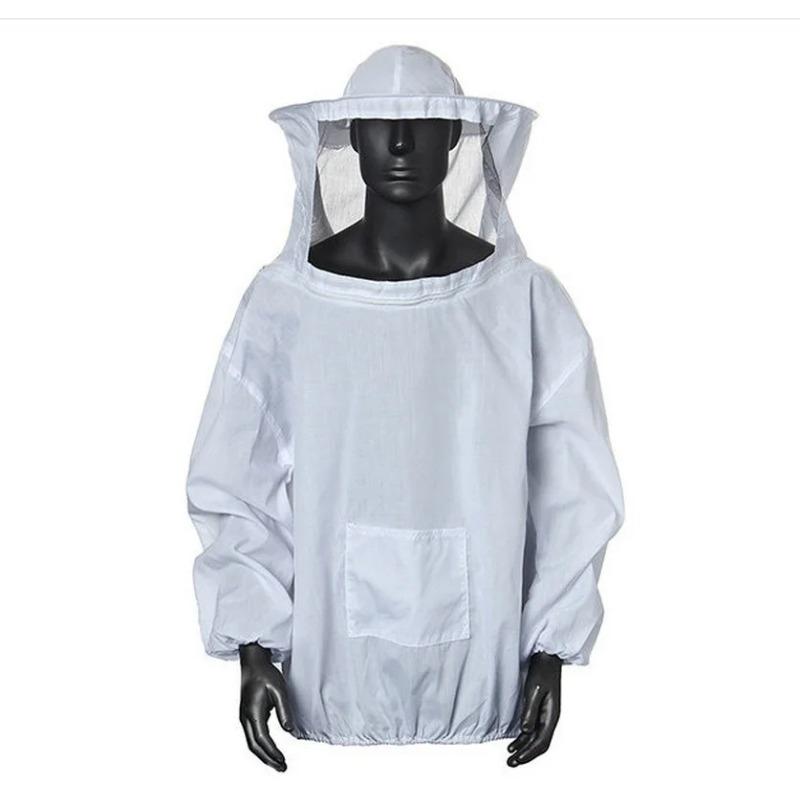 Protective Beekeeping Jacket Veil Smock Equipment BeeKeeping Hat Sleeve Suit