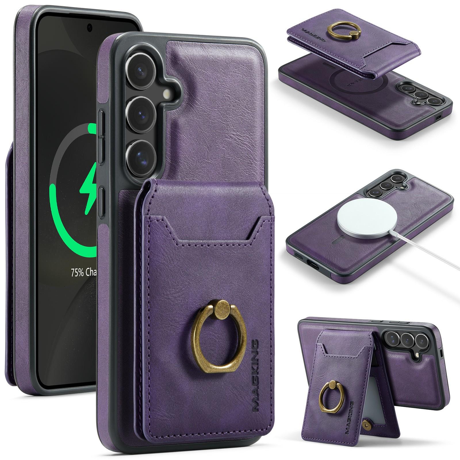 MAGKING K1 Series For Samsung Galaxy S26 / S26 Pro Magnetic Case PC + TPU + PU Phone Cover with Card Holder