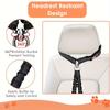 [Cinturón de Seguridad Seguro para Perros] Cinturón de Seguridad Doble para Coche para Perros con Hebilla Ajustable | Bungee Elástico de Nailon Reflectante Reposacabezas Sujeción - Seguro