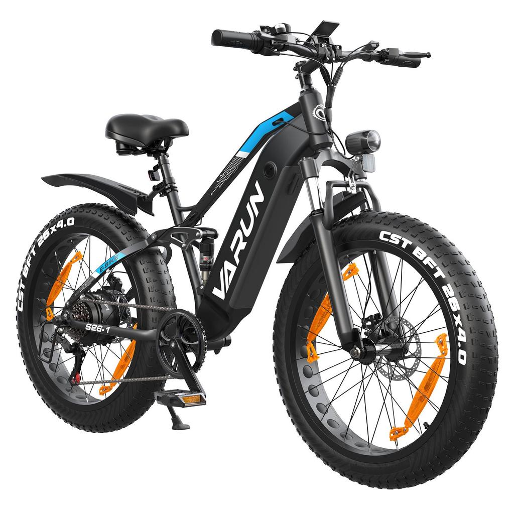 Varun S26-1 Dospělé Horské EBike S Dvojitou Kotoučovou Brzdou 26 Palcové Široké Terénní Pneumatiky Venkovní Elektrické Kolo 48V18Ah Baterie 750W Motor Elektrické Kolo