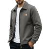 Herren Winter Einfarbig Fleecegefüttert Reißverschluss Jacke, Große Größen Freizeit Sportjacke