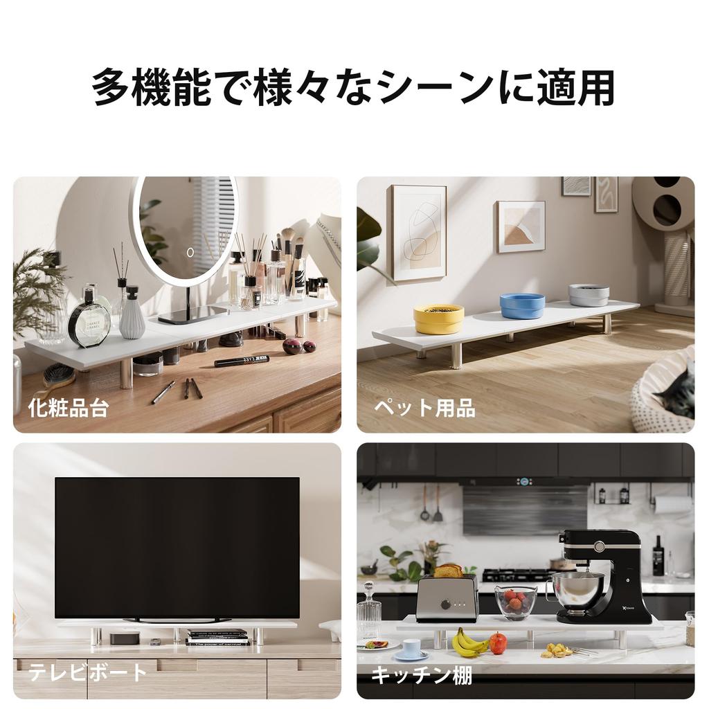 FENGE Monitor Desktop Computer Desktop Rack with Wooden Height for Monitor Desktop PC Monitor Computer Desktop and Organization Stand, Stand,