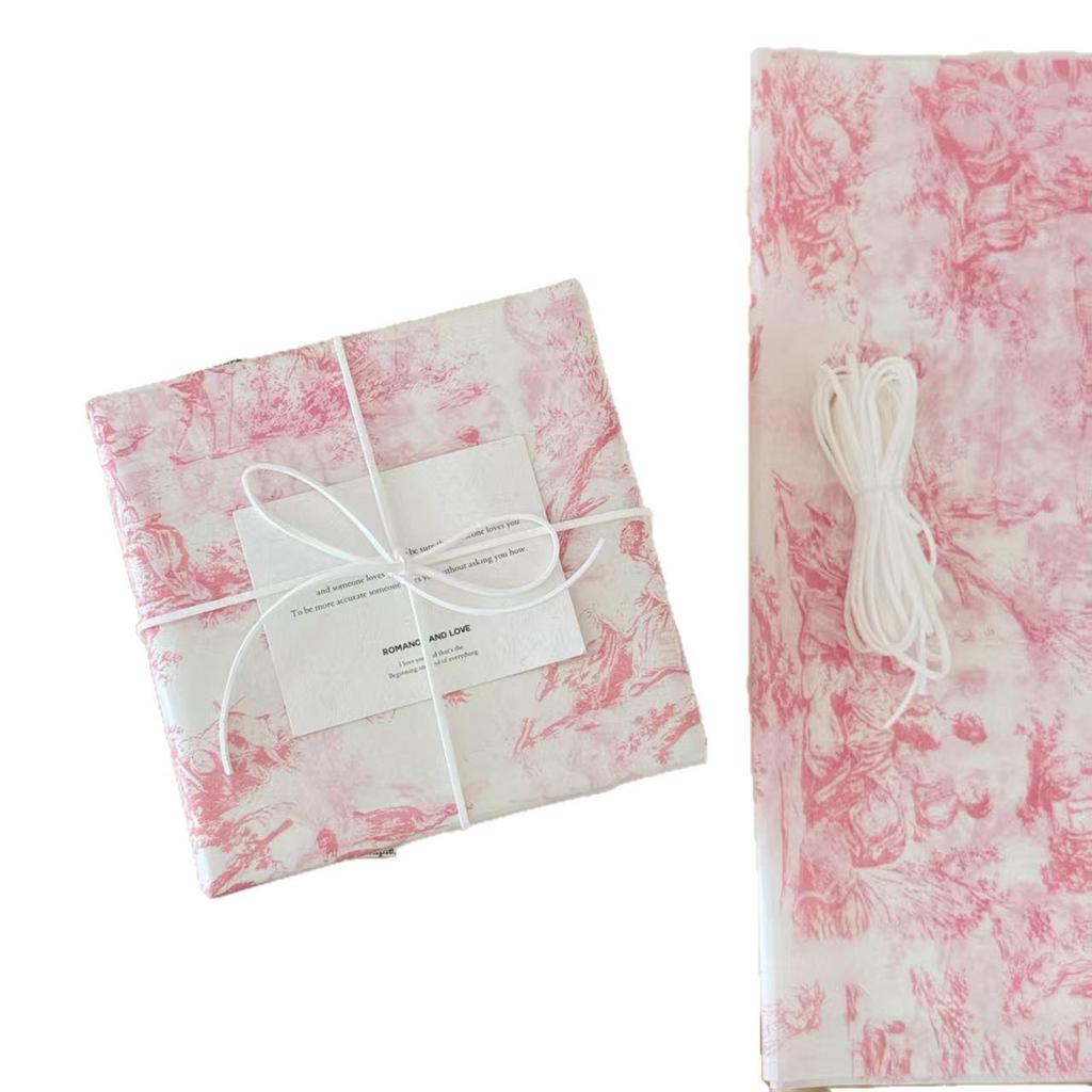 Pink Pearlescent Retro French-Style Gift Wrapping and Clothing Lining Paper