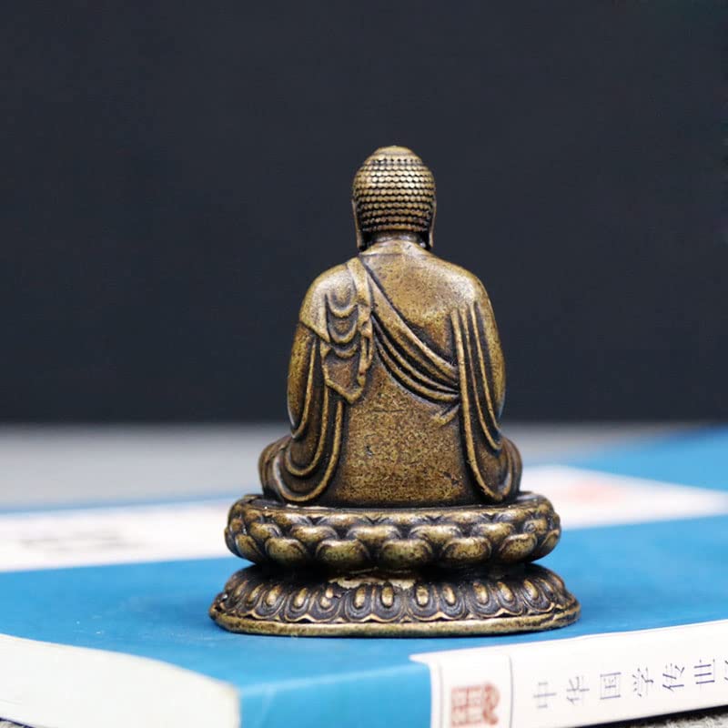 Miniature Buddha Seated Shaka Suitable for and Tendai Bronze Principal Buddha Statue for Buddhist Altar Statue, Nyorai, 5cm, Soto, Rinzai, Sects,