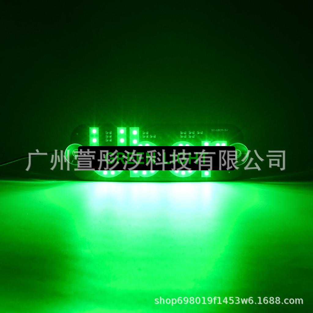 TAXI UBER LED Car Sign Light USB Powered Glowing Taxi Indicator Lamp Rideshare Driver Windshield Decor
