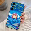 Anime P-Ponyo Phone Case For Samsung S25,S24,S21,S22,S23,S30,Ultra,S20,Plus,Fe,Lite,Soft Black Cover
