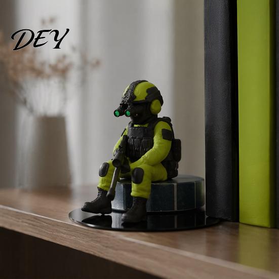 Collectible Military Figurine 3D Printed Soldier Desktop Figurine, Model, Miniature Action Figure Ornament for Home Office Car Decor And Lovers
