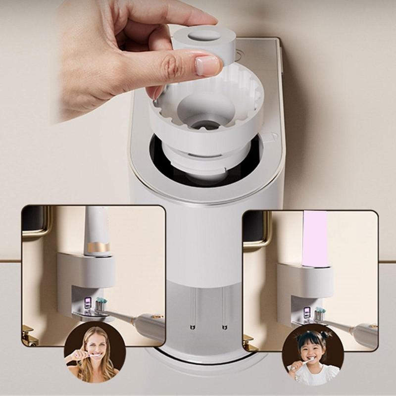 Toothpaste Dispenser Auto Squeeze 1200mAh Wall Mounted Space Saving Design