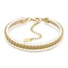 Trendy Ins Style 3-Layer Twisted Rope Chain Bracelet Stainless Steel Minimalist Unisex Fashion Hand Jewelry