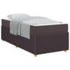Bed Frame with Mattress Dark Brown 90 X 190 Cm Fabric