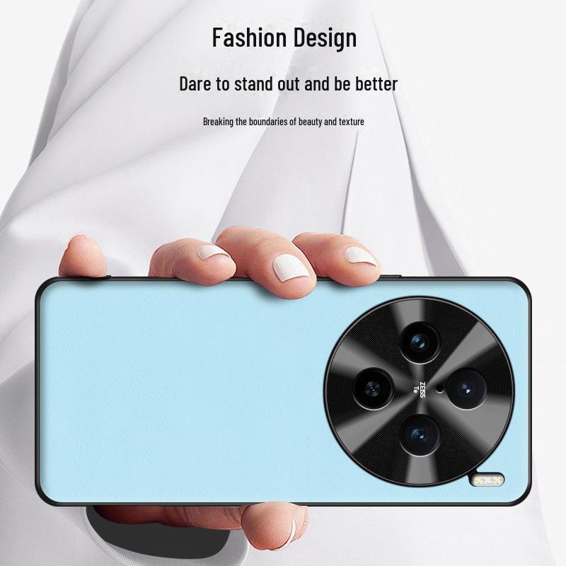 Protective Liquid Leather Case for Vivo X100spro, Anti-fall, One-piece Design.