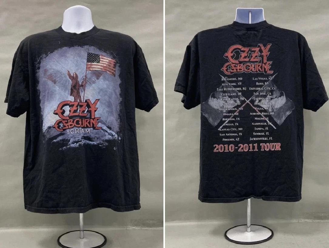 2010-2011 Scream Tour Винтажная Рок-футболка Репринт S