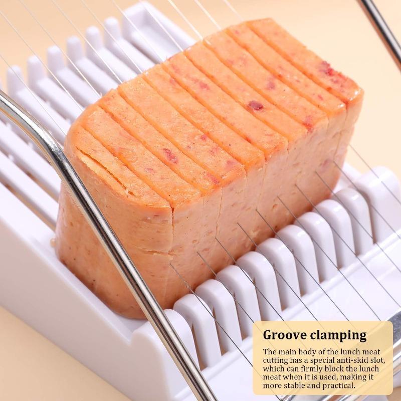 Kitchen Luncheon Meat Slicer, Egg Fruit Cheese Butter Banana Cutter Stainless Steel Cuts 10/12/14 Slices